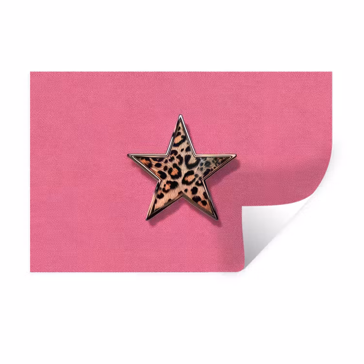 Muursticker - Ster - Luipaard - Print - Roze — 1