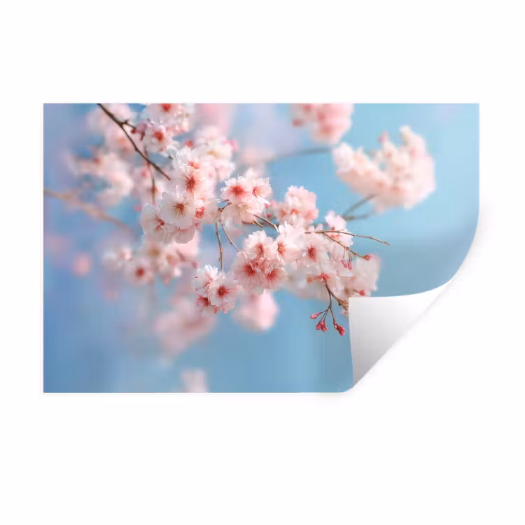 Muursticker - Takken - Bloesems - Roze — 1