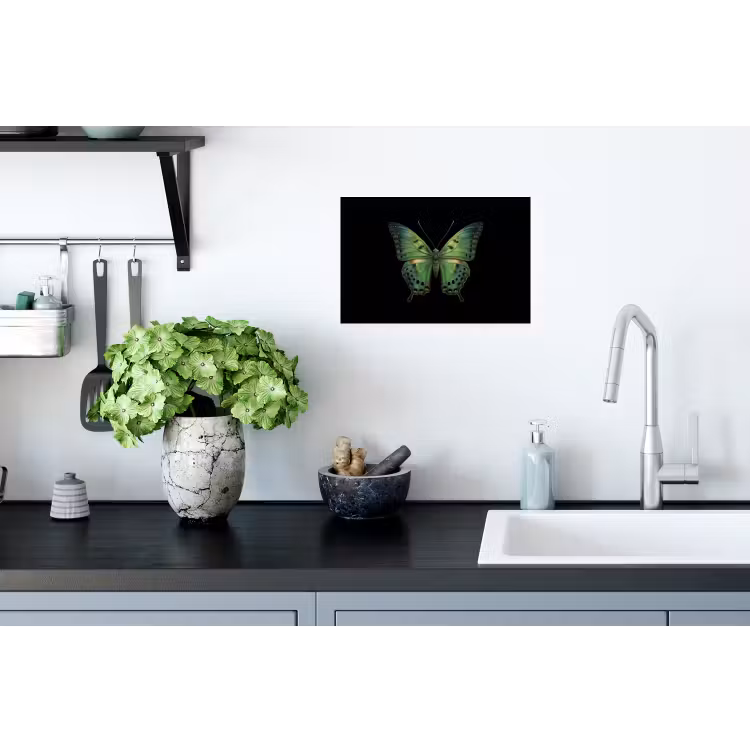 Muursticker - Vlinder - Groen - Diepte — 2