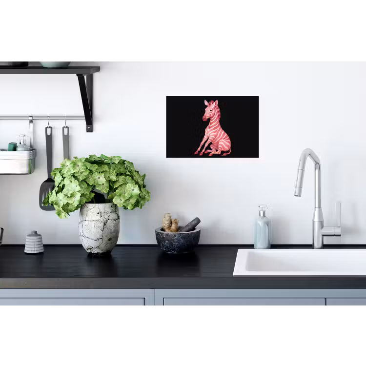 Muursticker - Zebra - Roze - Gestreept — 2