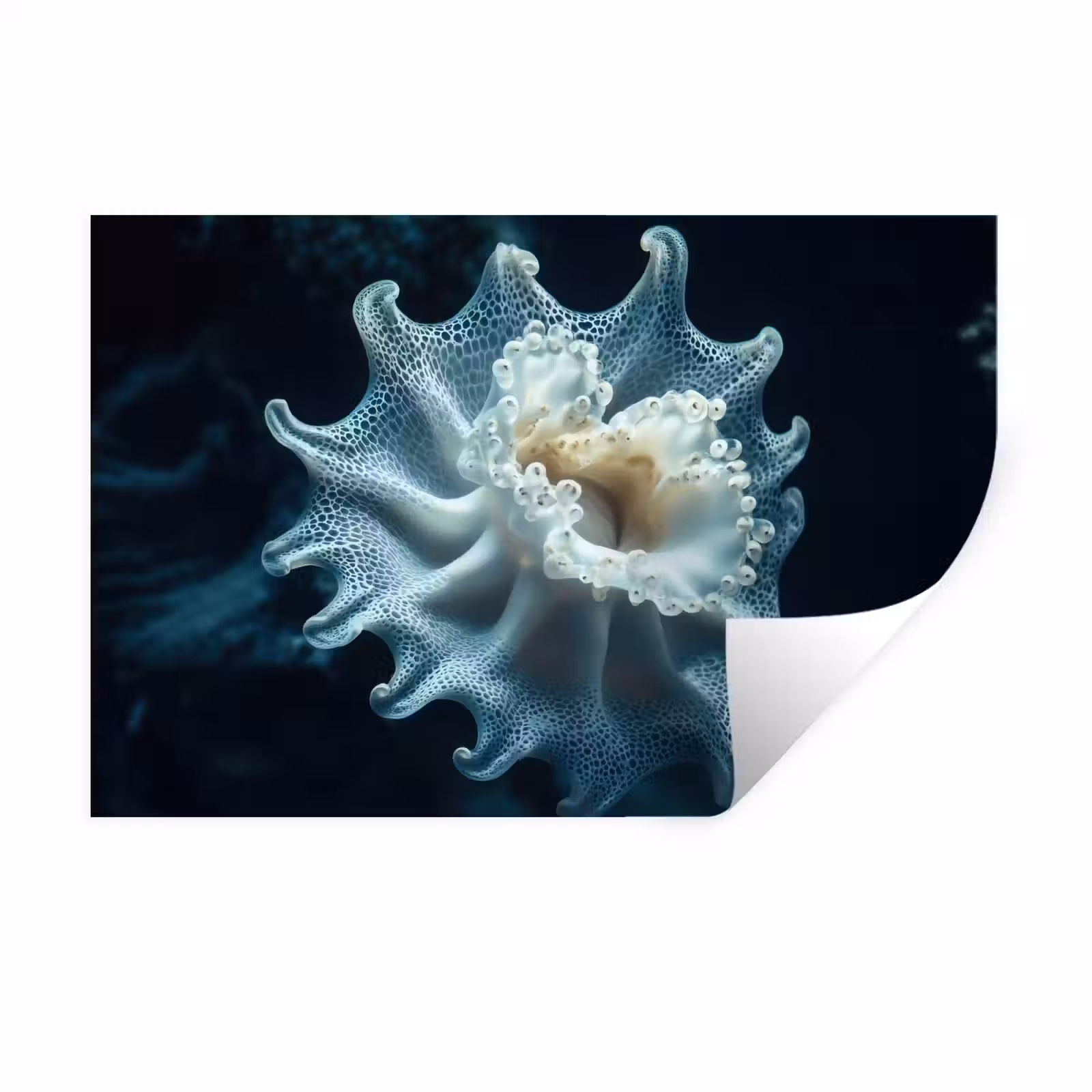 Muursticker - Zeewezen - Wit - Golven - Water — 1