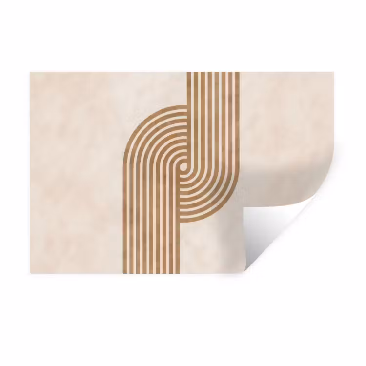 Muursticker - Symmetrische bocht - Koperkleurig — 1