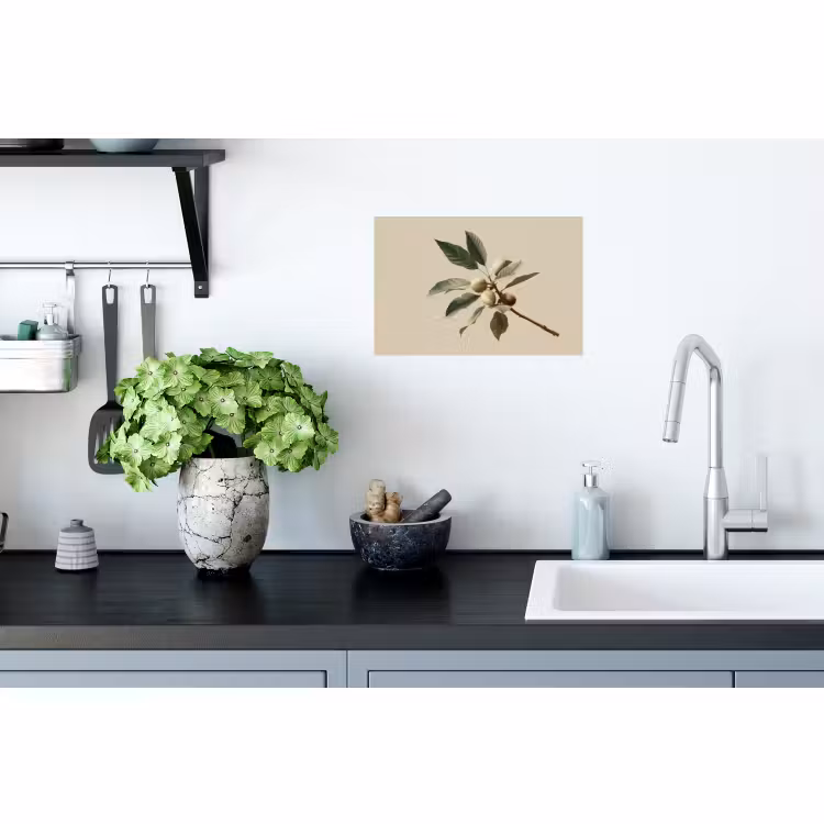 Muursticker - Tak - Groene Bladeren - Vruchten — 2