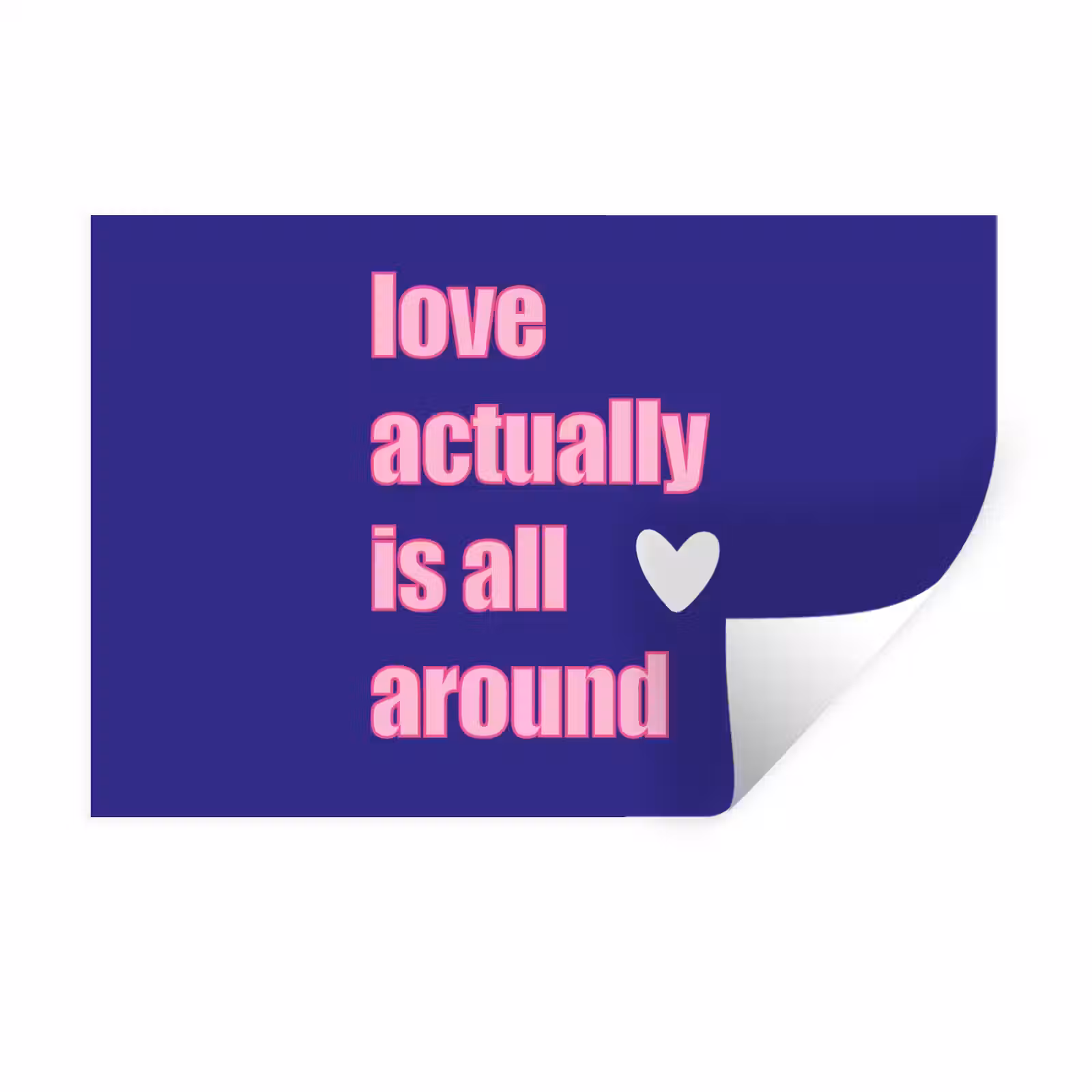 Muursticker - Tekst - Valentijn - Love - Blauw — 1