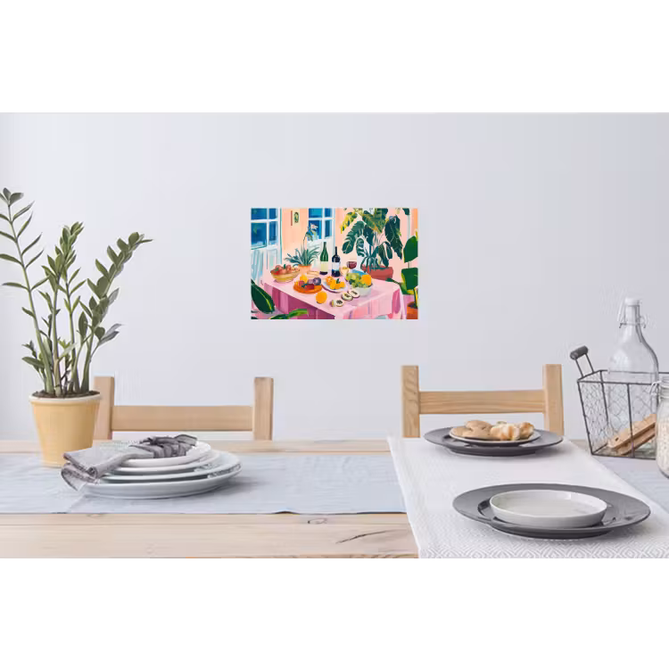 Muursticker - Tafel - Wijn - Fruit — 3