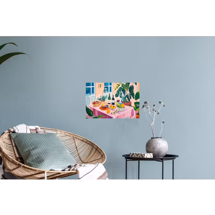 Muursticker - Tafel - Wijn - Fruit — 4