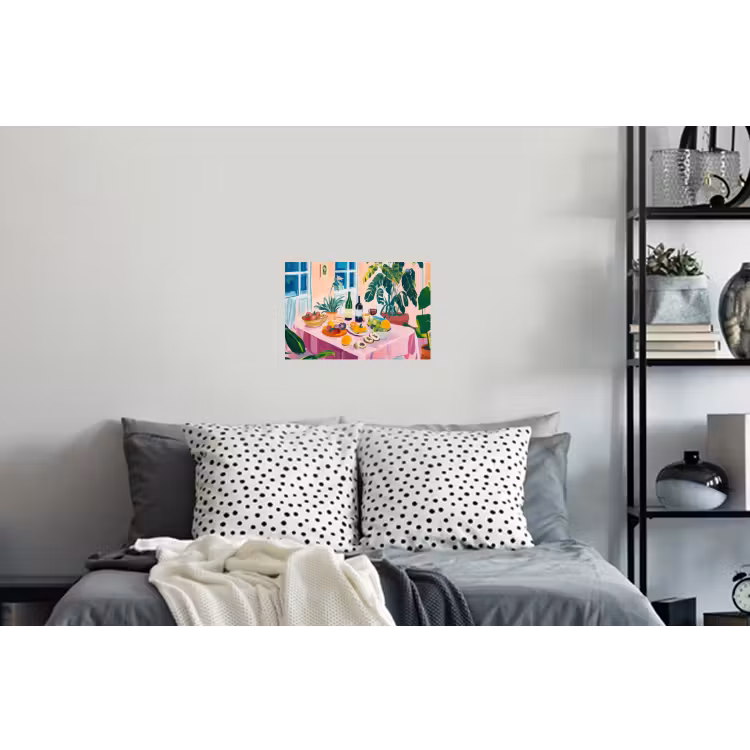 Muursticker - Tafel - Wijn - Fruit — 5