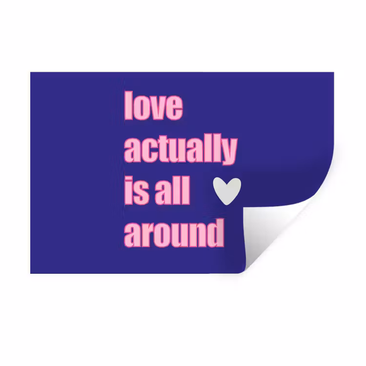 Muursticker - Tekst - Valentijn - Love - Blauw — 1