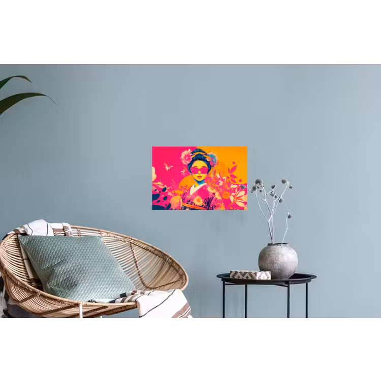 Muursticker - Vrouw - Zonnebril - Abstract - Oranje — 4