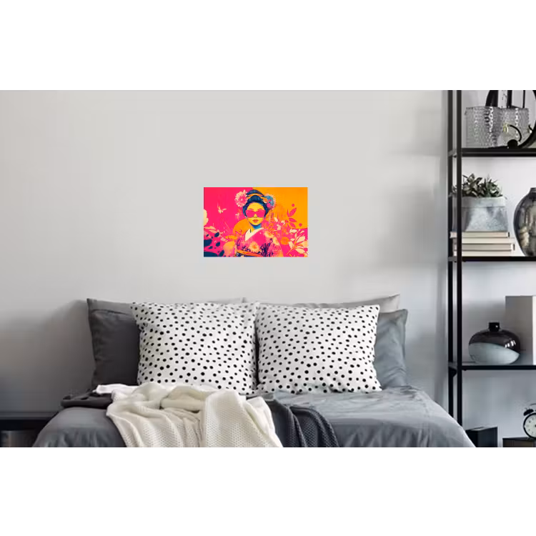 Muursticker - Vrouw - Zonnebril - Abstract - Oranje — 5