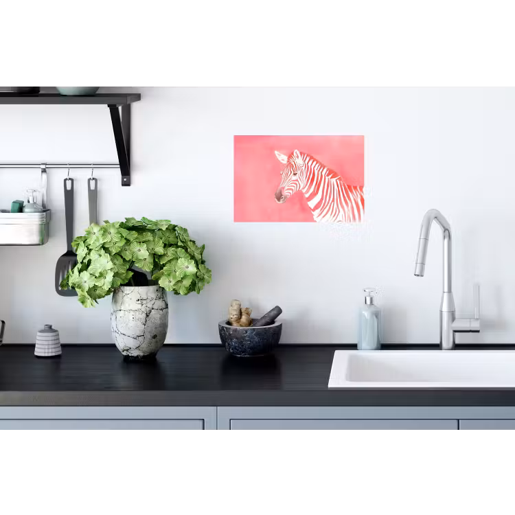 Muursticker - Zebra - Pink - Verf — 2
