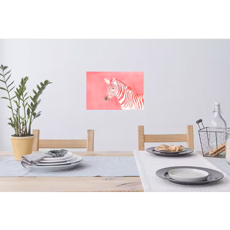 Muursticker - Zebra - Pink - Verf — 3