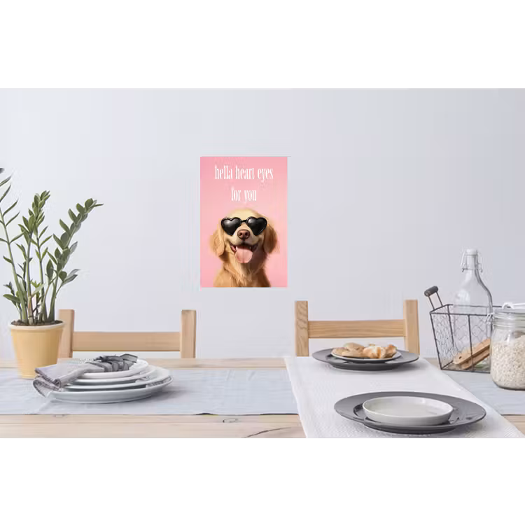 Muursticker - Zonnebril - Hartjes - Hond - Valentijn — 3
