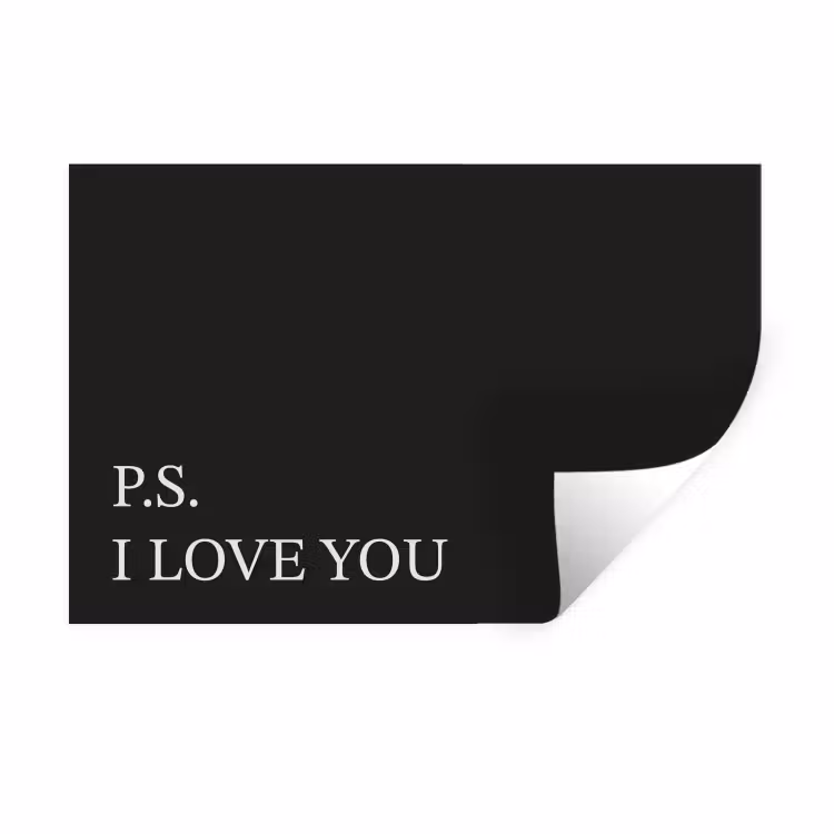 Muursticker - Zwart - Minimalistisch - Valentijn — 1