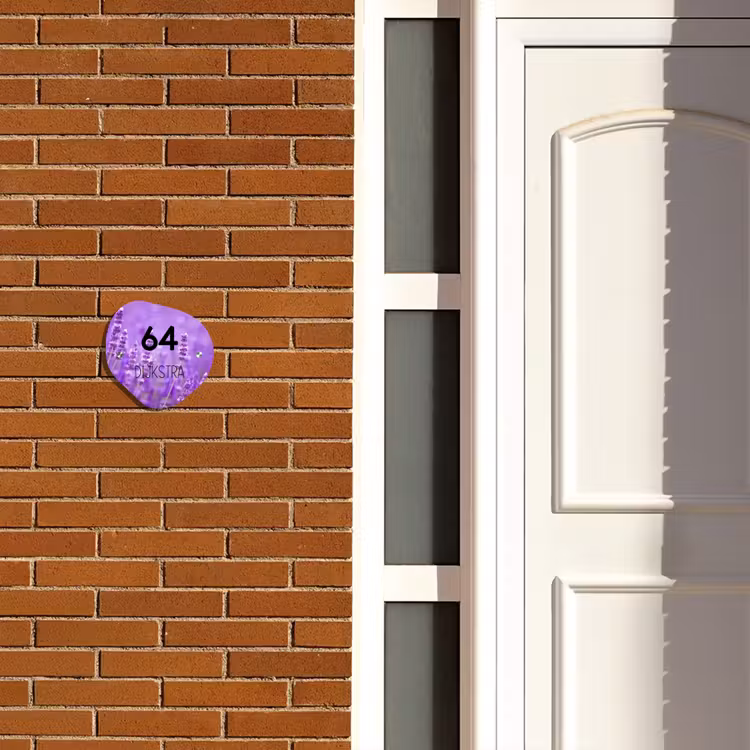 Naambordje voordeur - Huisjesvorm - Lavendel - Modern — 3