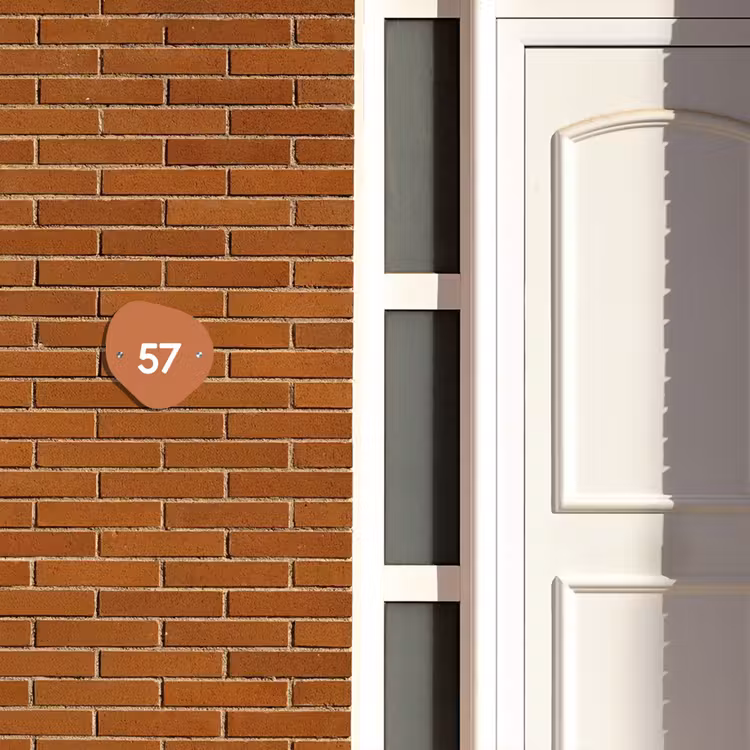 Naambordje voordeur - Huisjesvorm - Terracotta - Traditioneel — 3