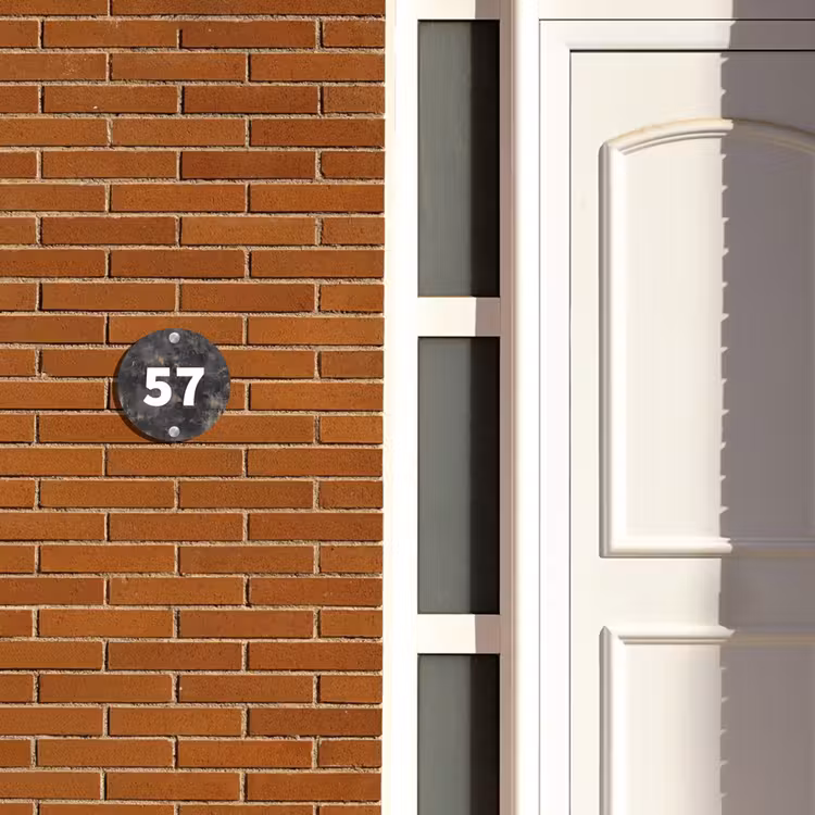 Naambordje voordeur - Rond - Verweerd metaal - Traditioneel — 3