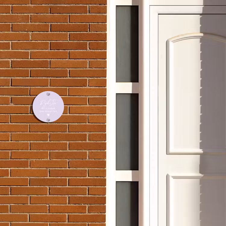 Naambordje voordeur - Rond - Lila - Sierlijk — 3