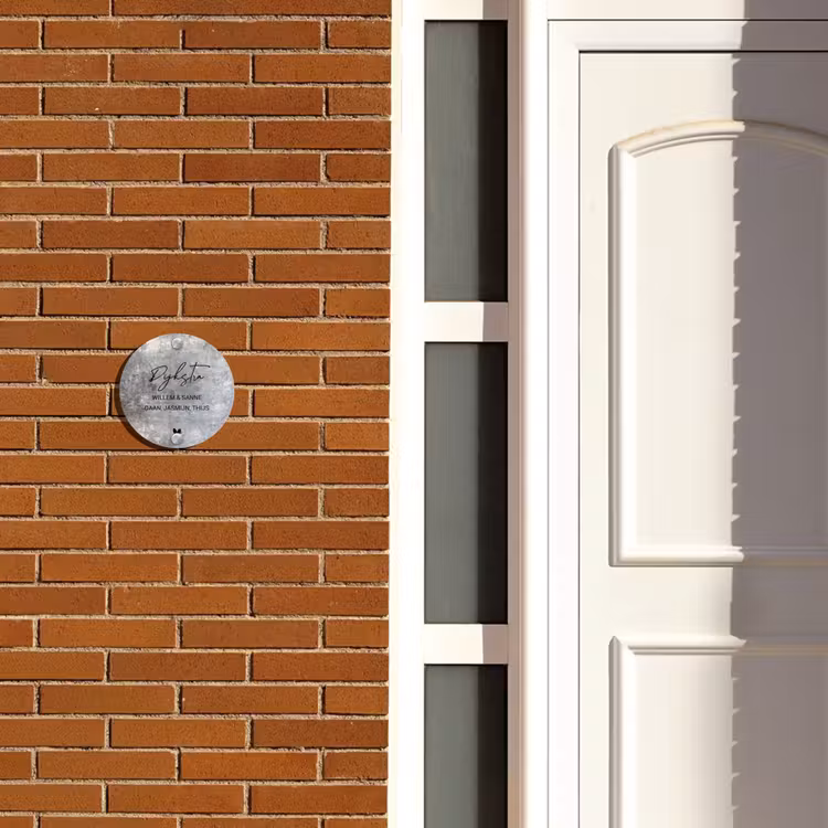Naambordje voordeur - Rond - Beton - Sierlijk — 3
