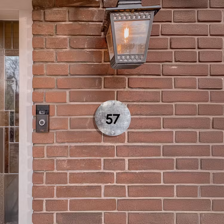 Naambordje voordeur - Rond - Beton - Traditioneel — 5