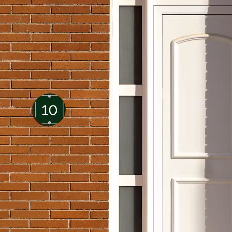 Naambordje voordeur - Rond - Groen - Kader - Regulier — 3