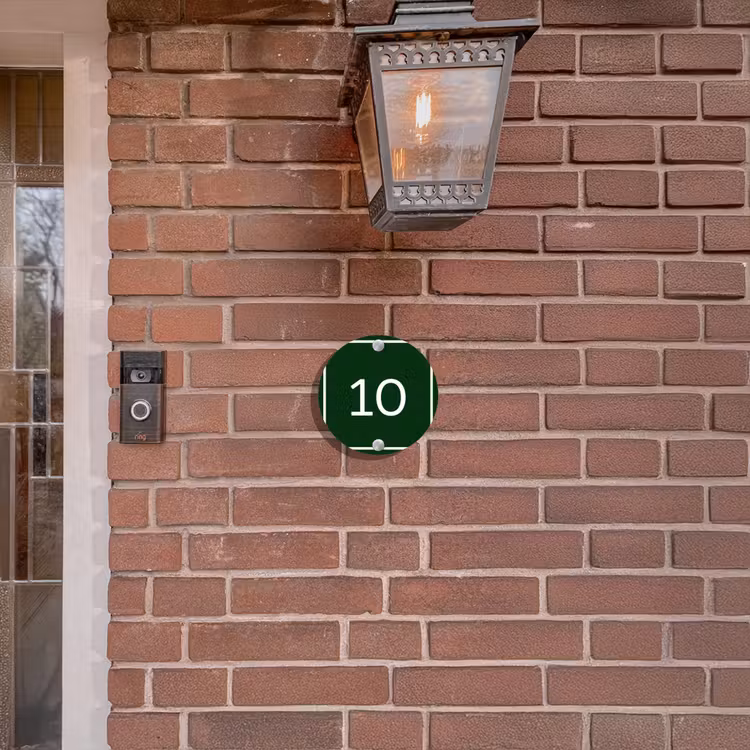 Naambordje voordeur - Rond - Groen - Kader - Regulier — 5