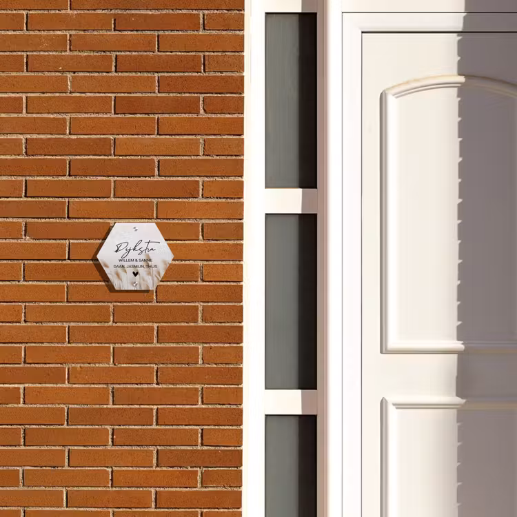 Naambordje voordeur - Hexagon - Pampasgras - Sierlijk — 2