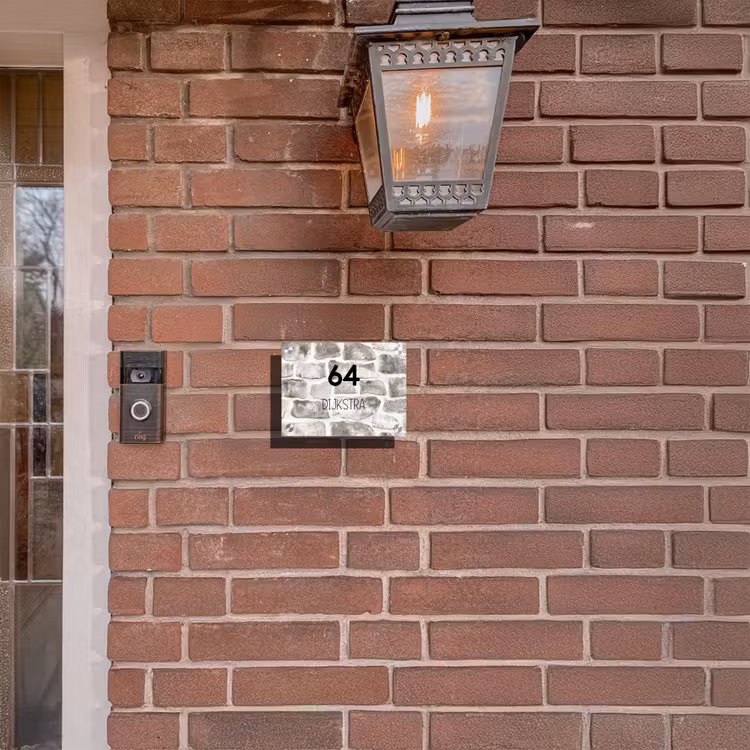Naambordje voordeur - Rechthoek - Natuurstenen - Modern — 5
