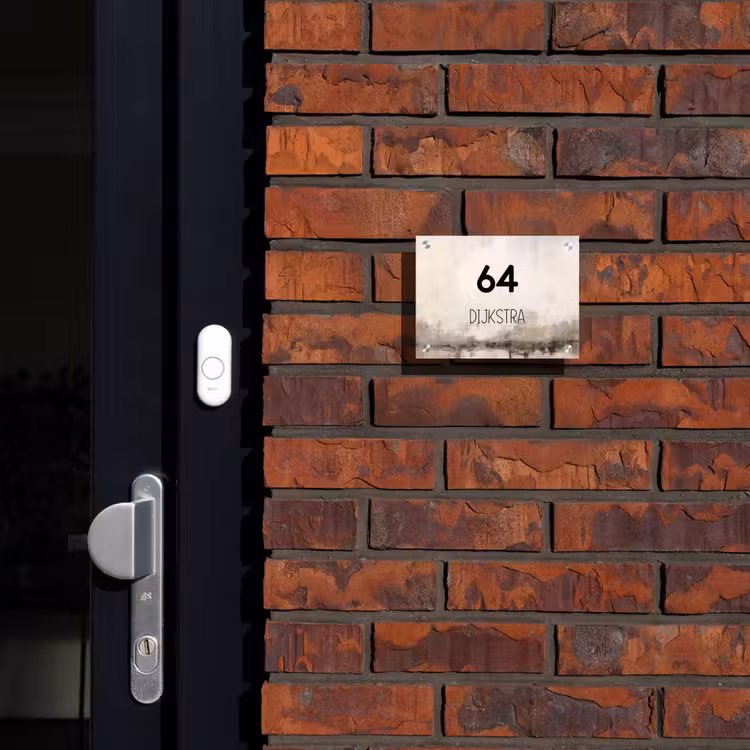 Naambordje voordeur - Rechthoek - Geschilderd - Modern — 2