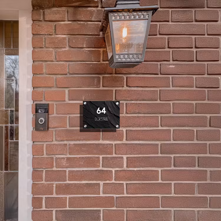 Naambordje voordeur - Rechthoek - Leisteen - Modern — 5