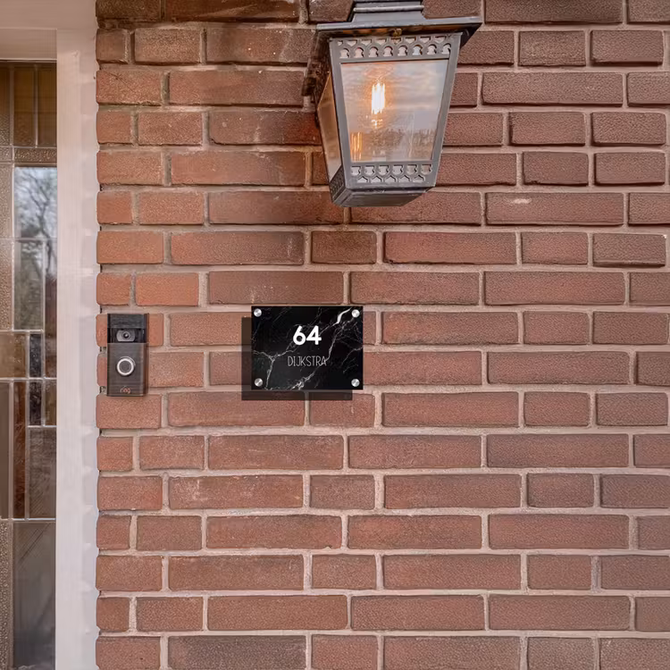 Naambordje voordeur - Rechthoek - Marmer - Modern — 5