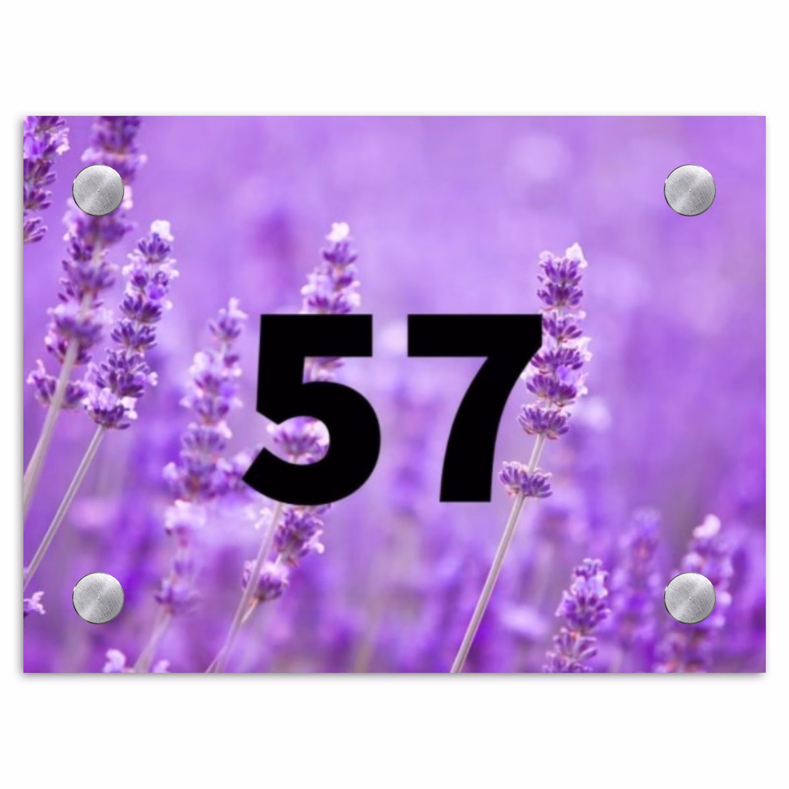 Naambordje voordeur - Rechthoek - Lavendel - Traditioneel — 1