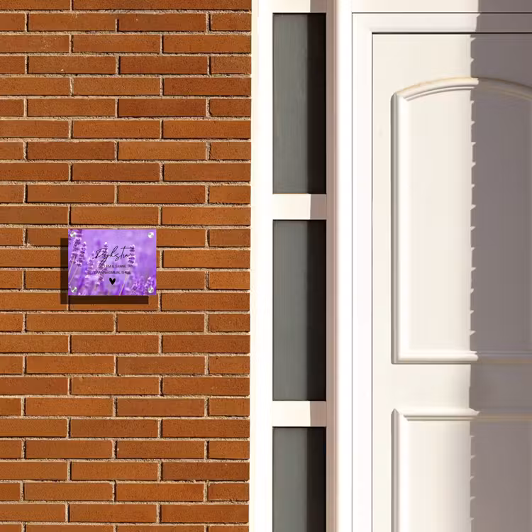 Naambordje voordeur - Rechthoek - Lavendel - Sierlijk — 3