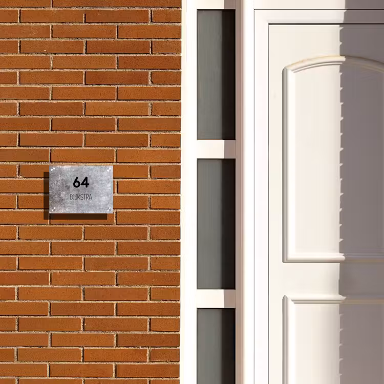 Naambordje voordeur - Rechthoek - Beton - Modern — 3