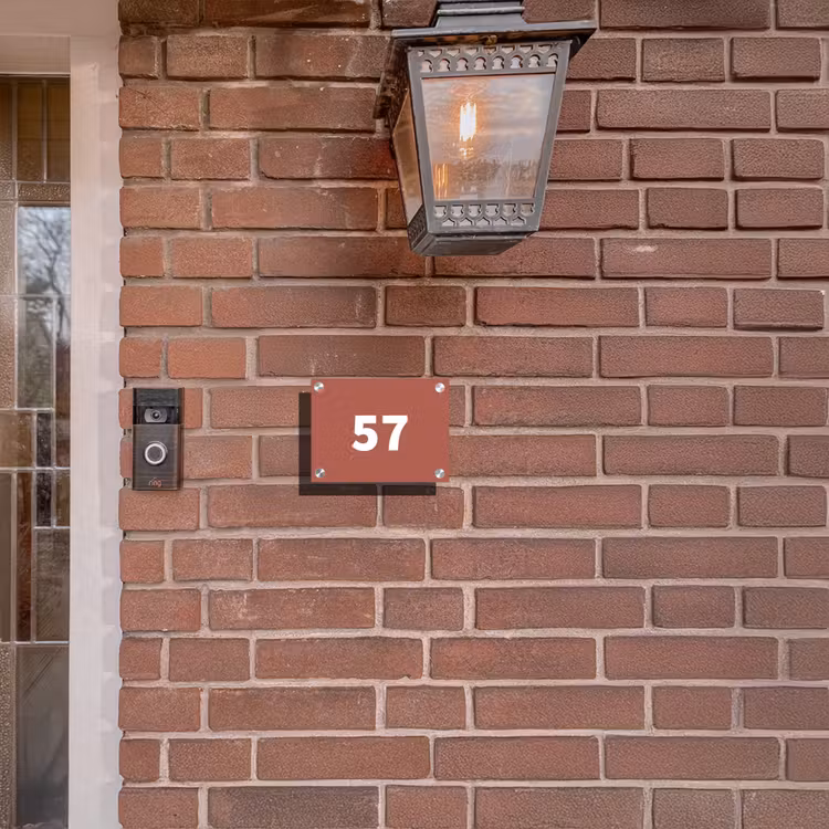 Naambordje voordeur - Rechthoek - Terracotta - Traditioneel — 5