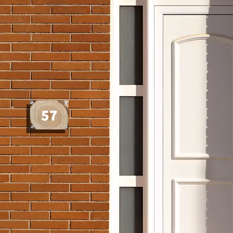 Naambordje voordeur - Rechthoek - Boomschijf - Traditioneel — 3