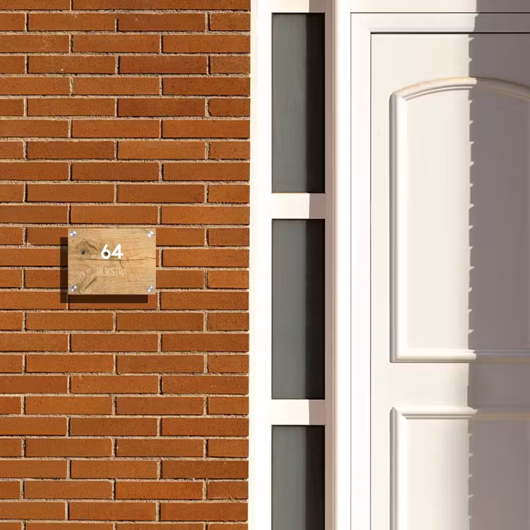 Naambordje voordeur - Rechthoek - Hout - Modern — 3