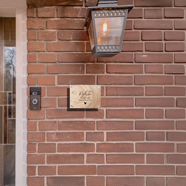 Naambordje voordeur - Rechthoek - Houtnerf - Sierlijk — 5