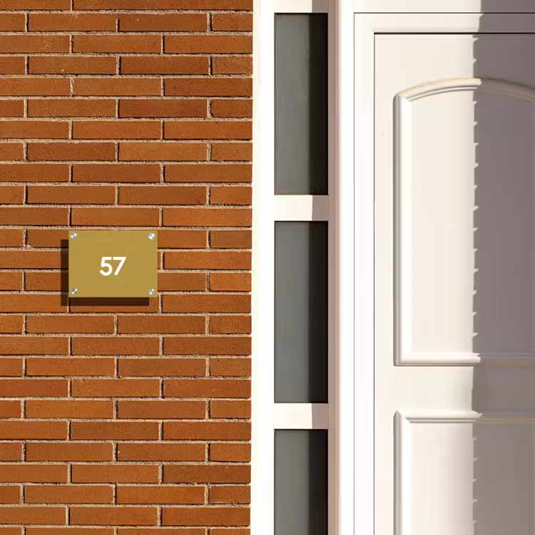 Naambordje voordeur - Rechthoek - Okergeel - Traditioneel — 3