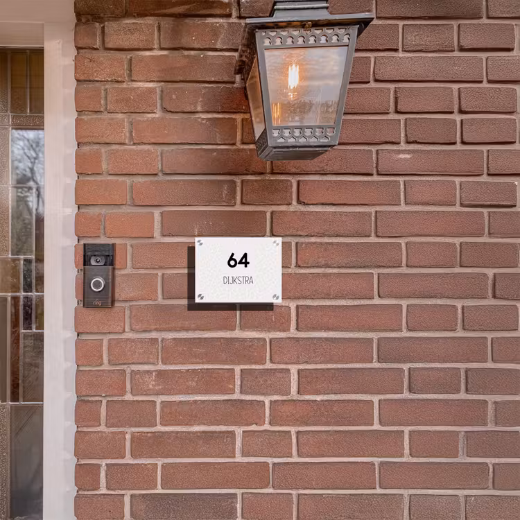 Naambordje voordeur - Rechthoek - Lichte mozaïek - Modern — 5
