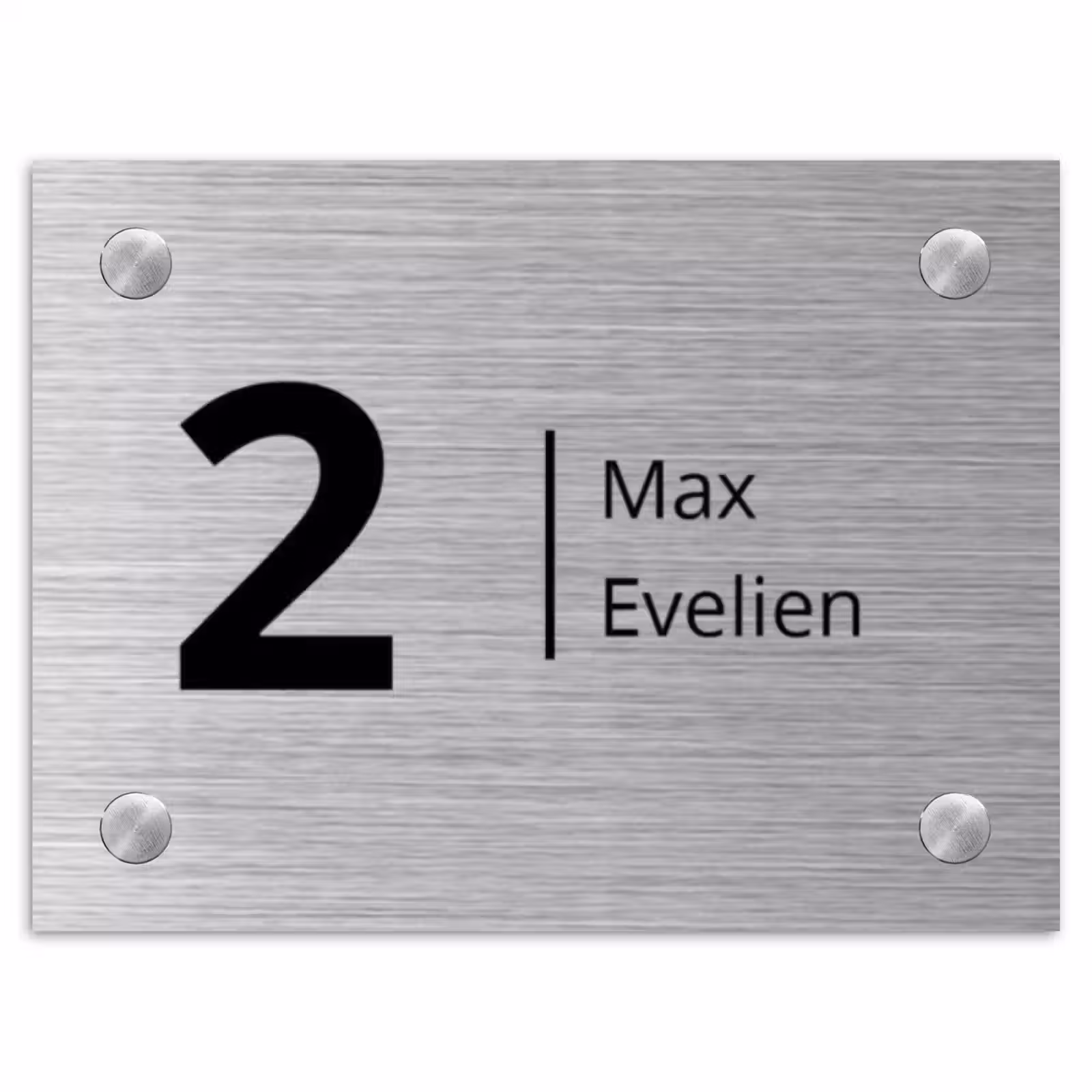 Naambordje voordeur - Rechthoek - Metaaleffect - Modern — 1