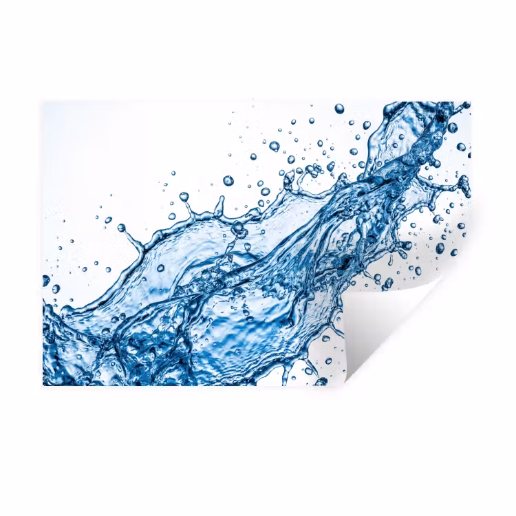 Muursticker - Spash - Water - Blauw — 1