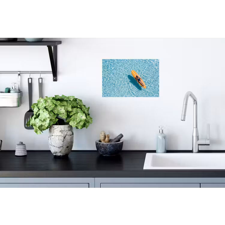 Muursticker - Surfboard - Water - Badpak - Oranje — 2