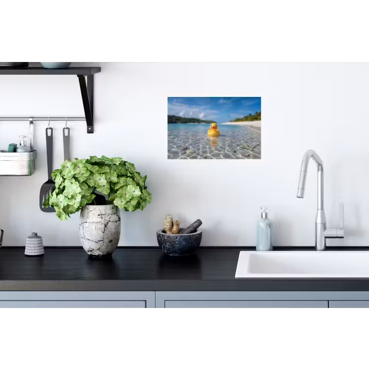 Muursticker - Tropisch - Badeend - geel — 2