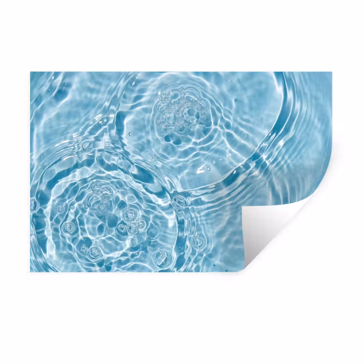 Muursticker - Water - Blauw - bubbels — 1