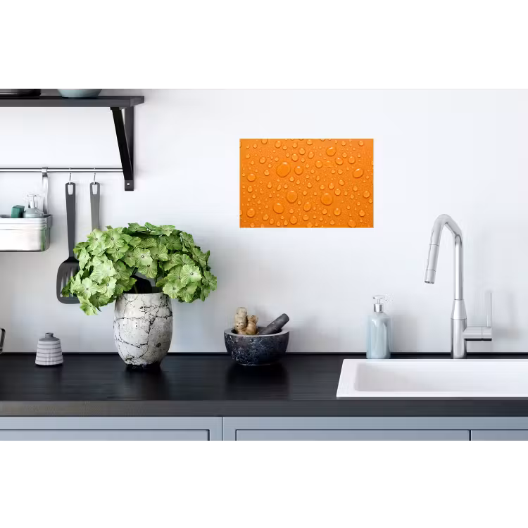 Muursticker - Water - Druppels - Oranje — 2