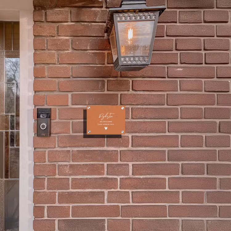 Naambordje voordeur - Rechthoek - Terracotta - Sierlijk — 5