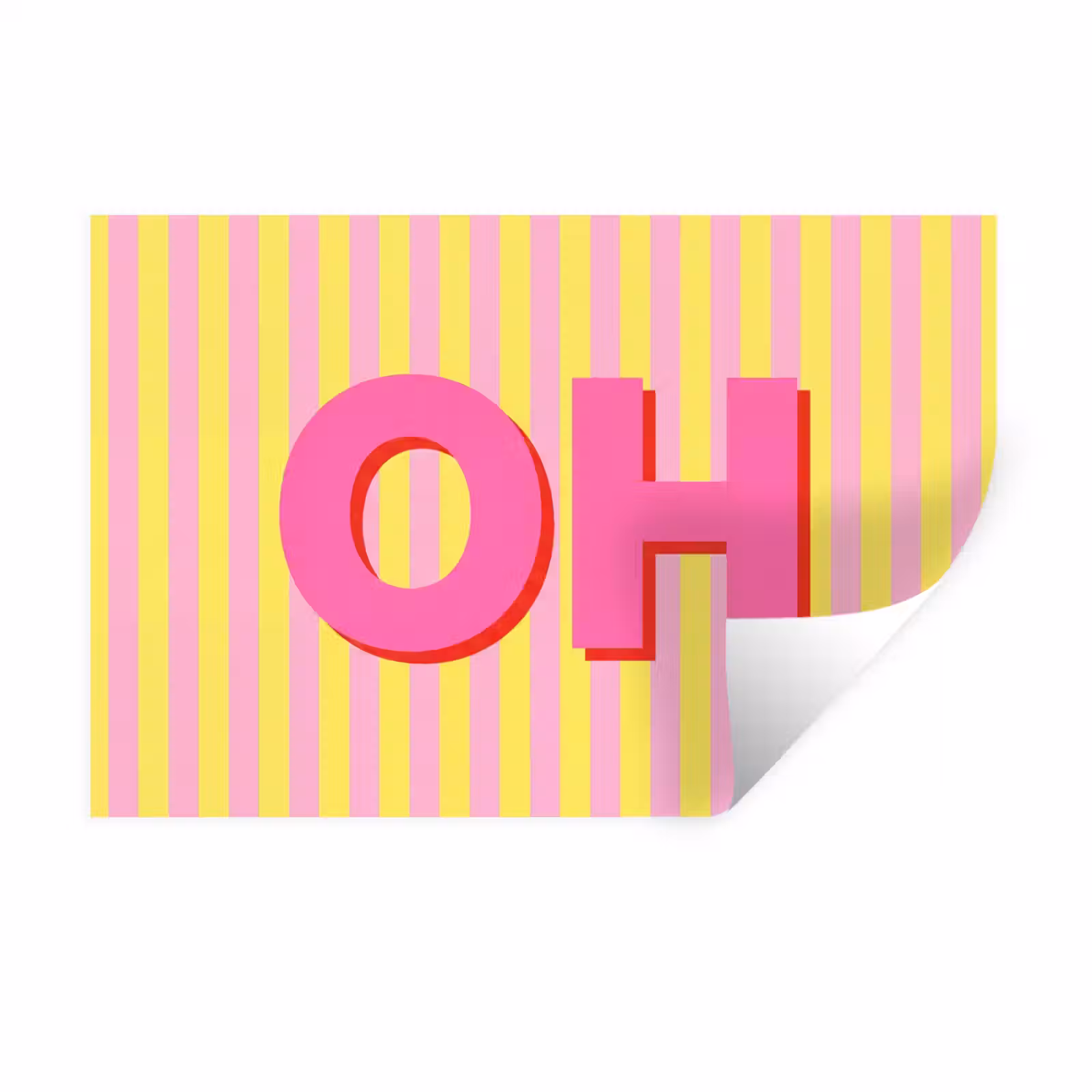 Muursticker - Tekst - Strepen - Roze — 1