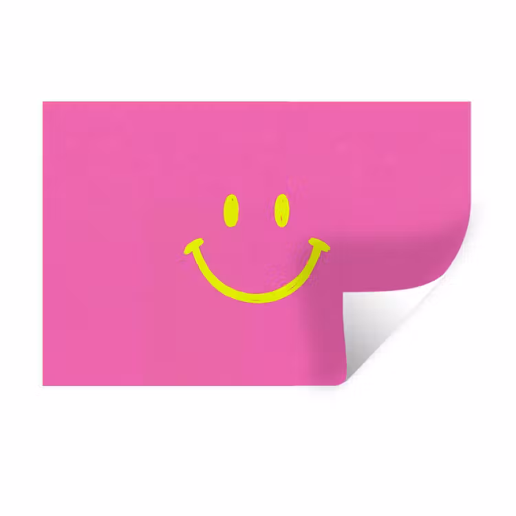 Muursticker - Smiley - Vrolijk - Roze — 1
