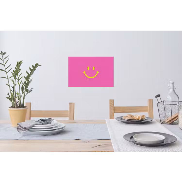 Muursticker - Smiley - Vrolijk - Roze — 3